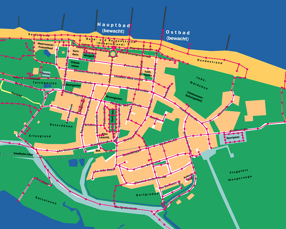 Karte vom Inseldorf