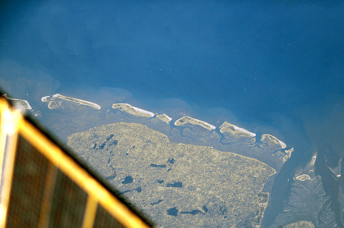 Ostfriesische Inseln von der ISS aus gesehen