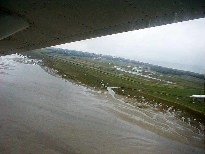 Wattenmeer vom Flugzeug aus gesehen