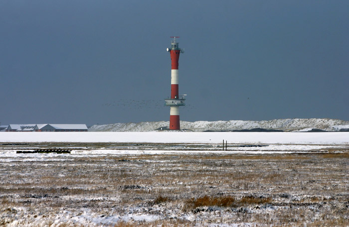Neuer Leuchtturm im Winter
