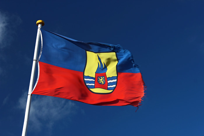 Flagge der Gemeinde Nordseeheilbad Wangerooge