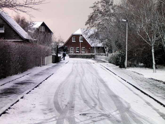 Christian-Janßen-Straße im Winter