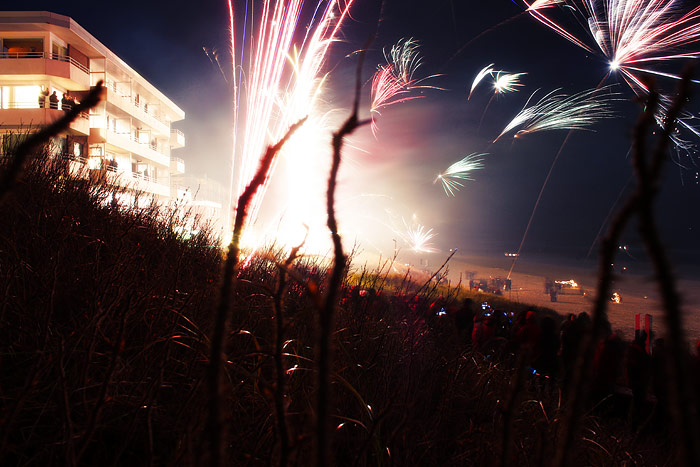 Neujahrs-Feuerwerk an der Promenade