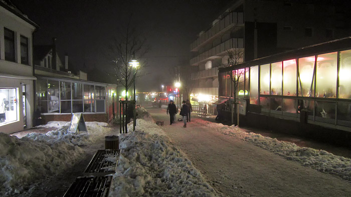 Schnee in der Dorfstraße