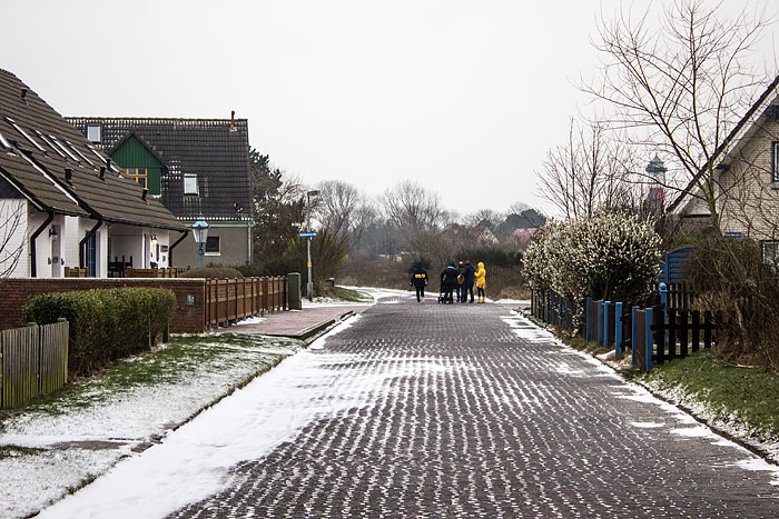 Siedlerstraße im Winter