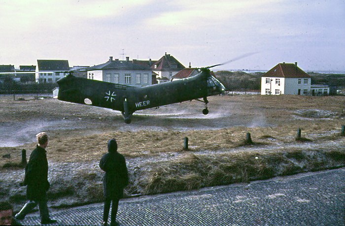 Sturmflut 1962. Vertol H-21 auf der Polizeiwiese