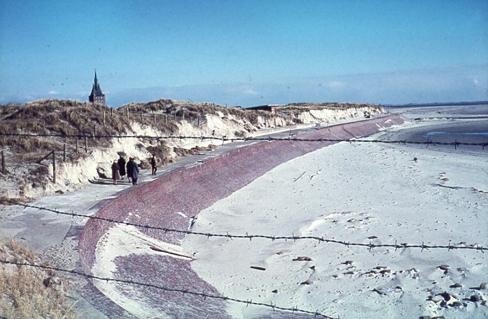 Sturmflut 1962. Strandmauer