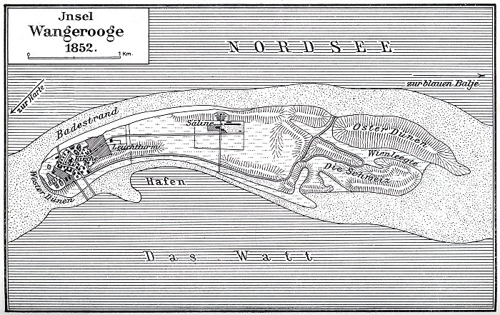 Karte der Insel Wangerooge