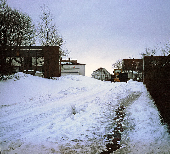 Schnee in der Kapitän-Wittenberg-Straße