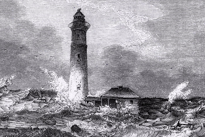 Sturmflut auf Wangerooge am 1. Januar 1855