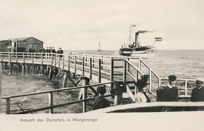Ankunft des Dampfers in Wangerooge