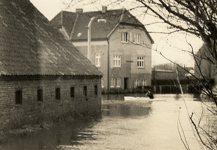 Sturmflut 1962. Überflutete Rösingstraße