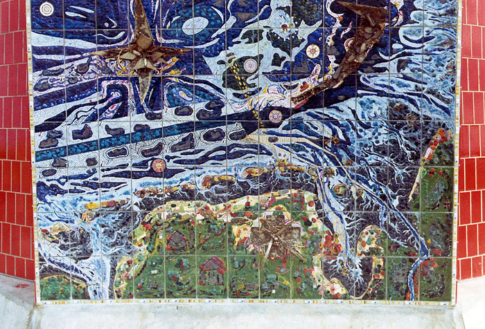 Mosaik am Neuen Leuchtturm