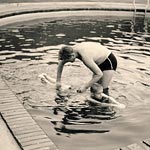 Schwimmunterricht im Freibad