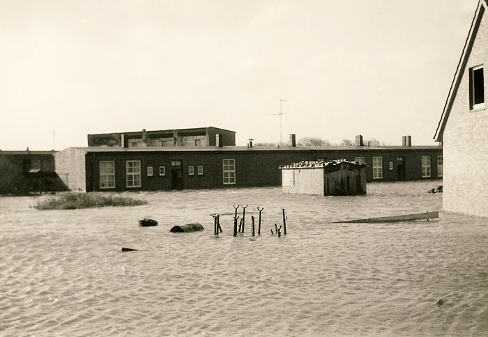 Sturmflut 1962. Siedlerstraße unter Wasser