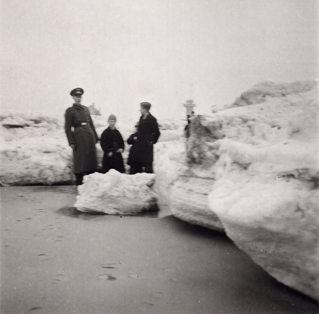 Eisschollen am Strand