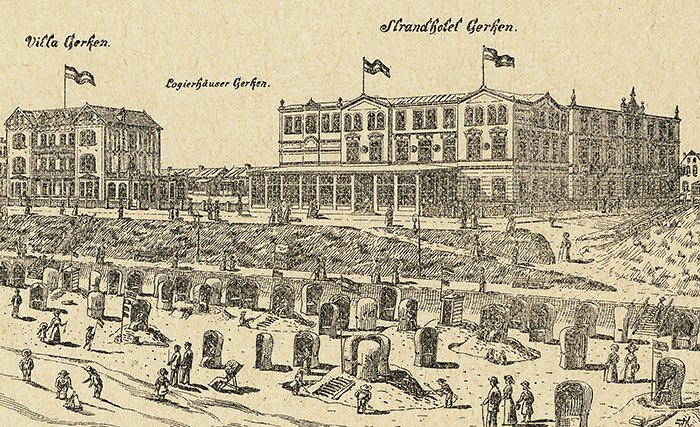 Strandhotel Gerken mit Villa und Logierh&auml;usern