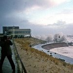 Sturmflut 1976. Blick in Richtung Kurhaus