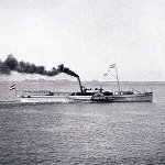 Dampfer Lachs auf der Fahrt nach Wangerooge